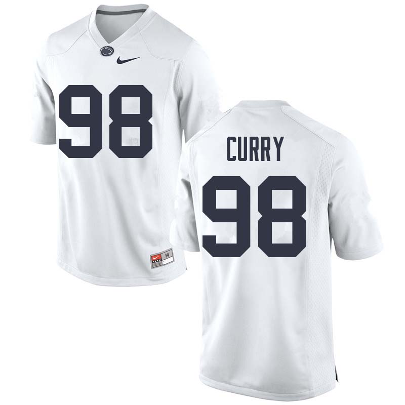 Men #98 Mike Curry Penn State Nittany Lions College Football Jerseys Sale-White - Click Image to Close